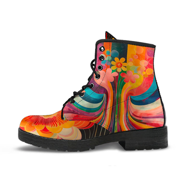 Hippie floral boots