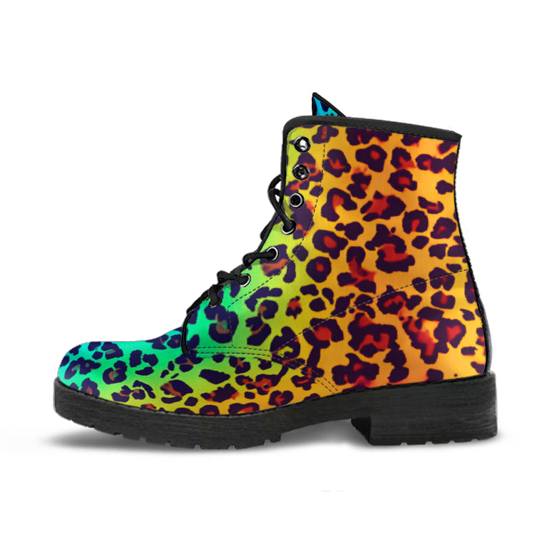 Colorful Leopard Boots