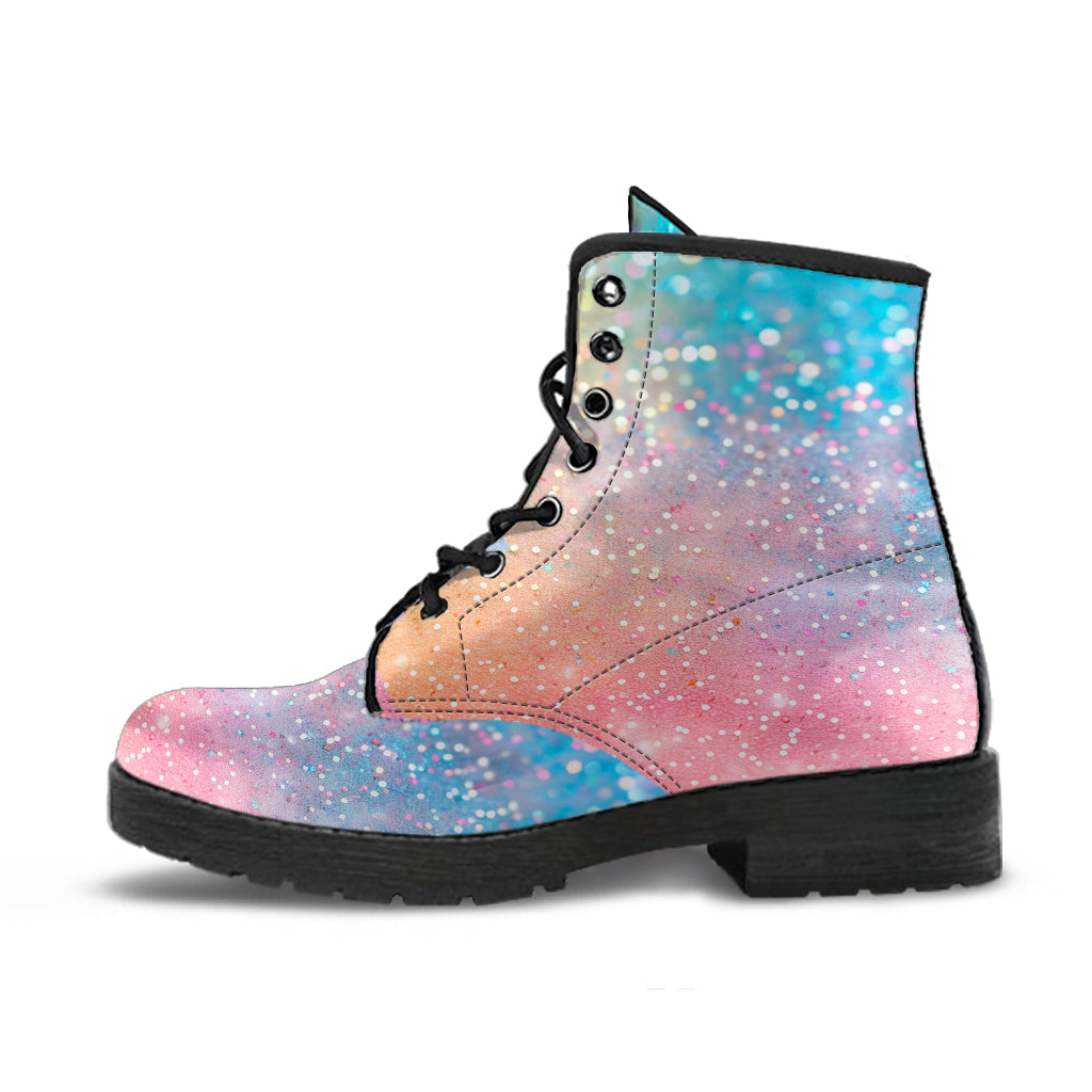 Rainbow glitter boots