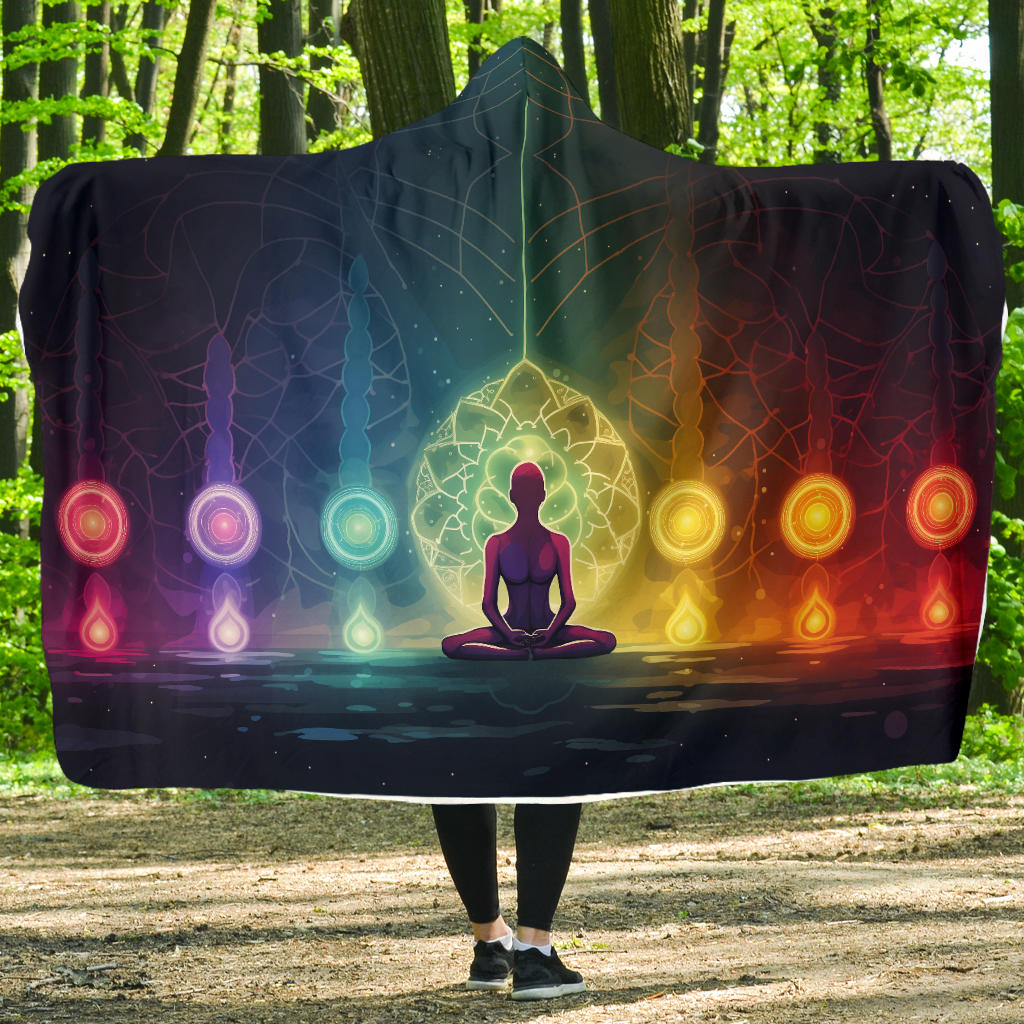 7 Chakras Hooded Blanket