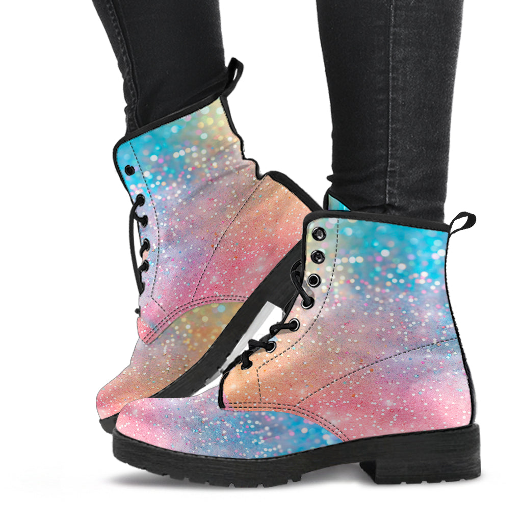 Rainbow glitter boots