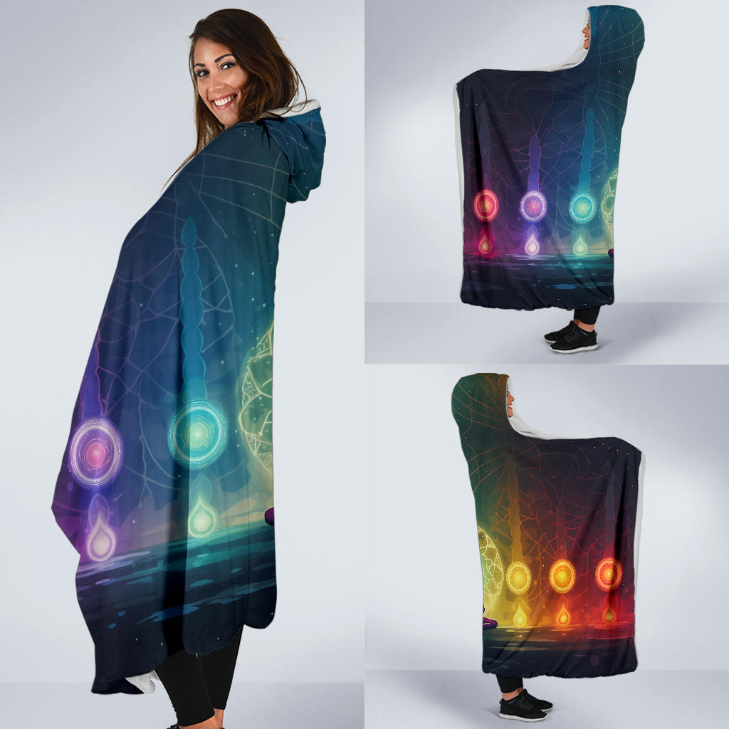 7 Chakras Hooded Blanket