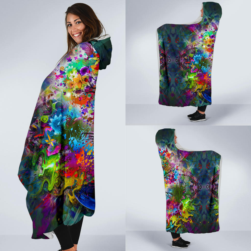 Tree of life hooded blanket