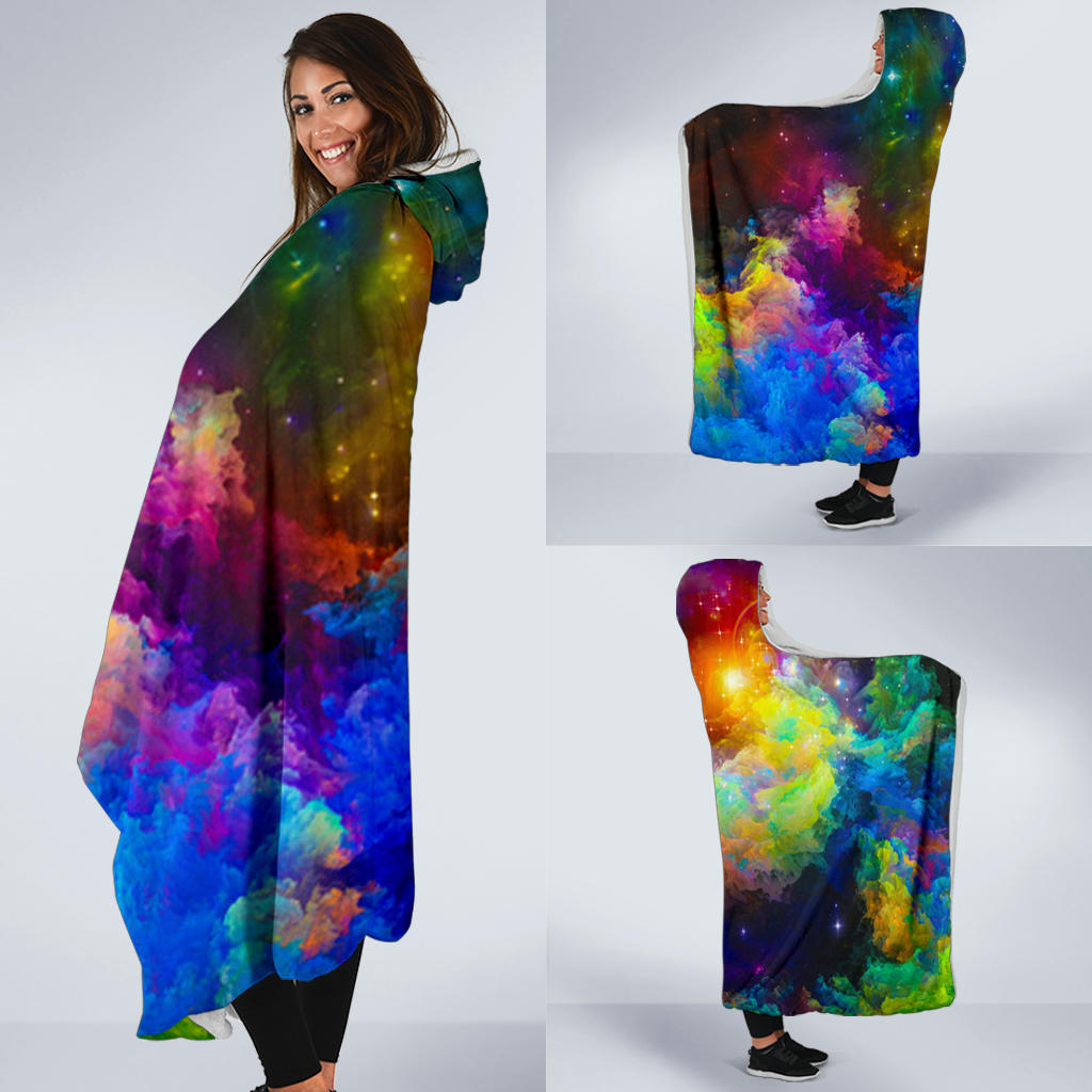 Galaxy hooded blanket