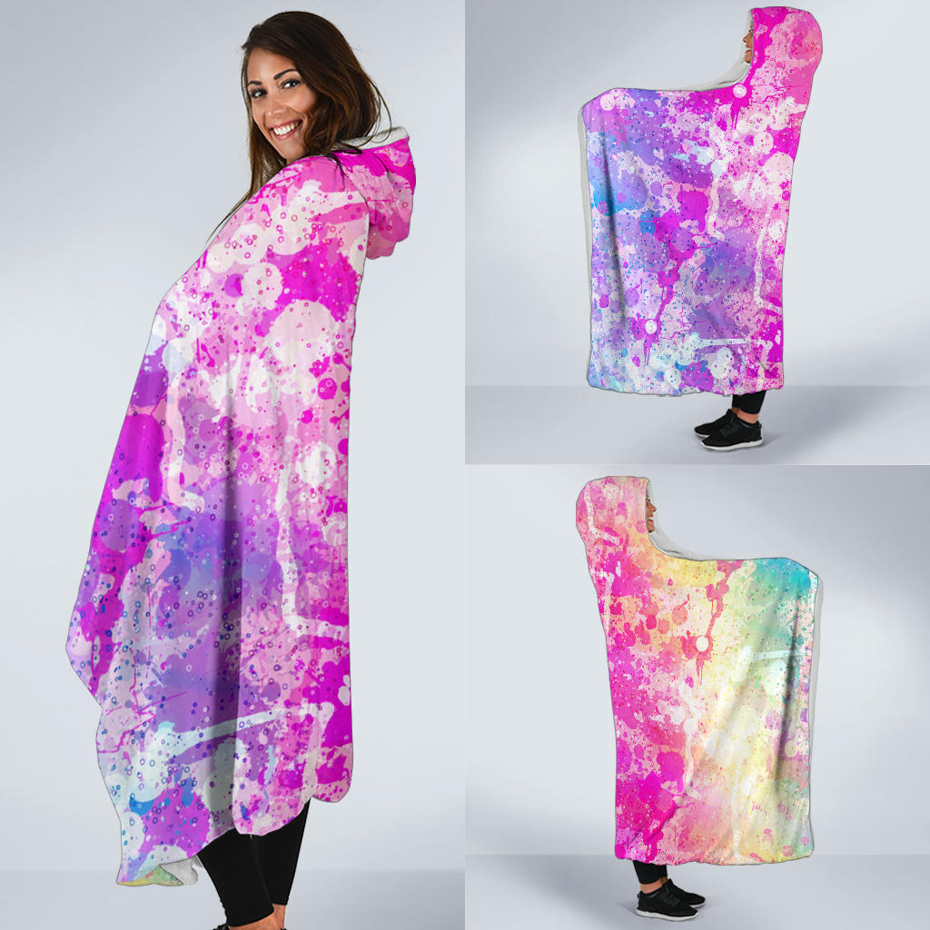 Colorful rain hooded blanket