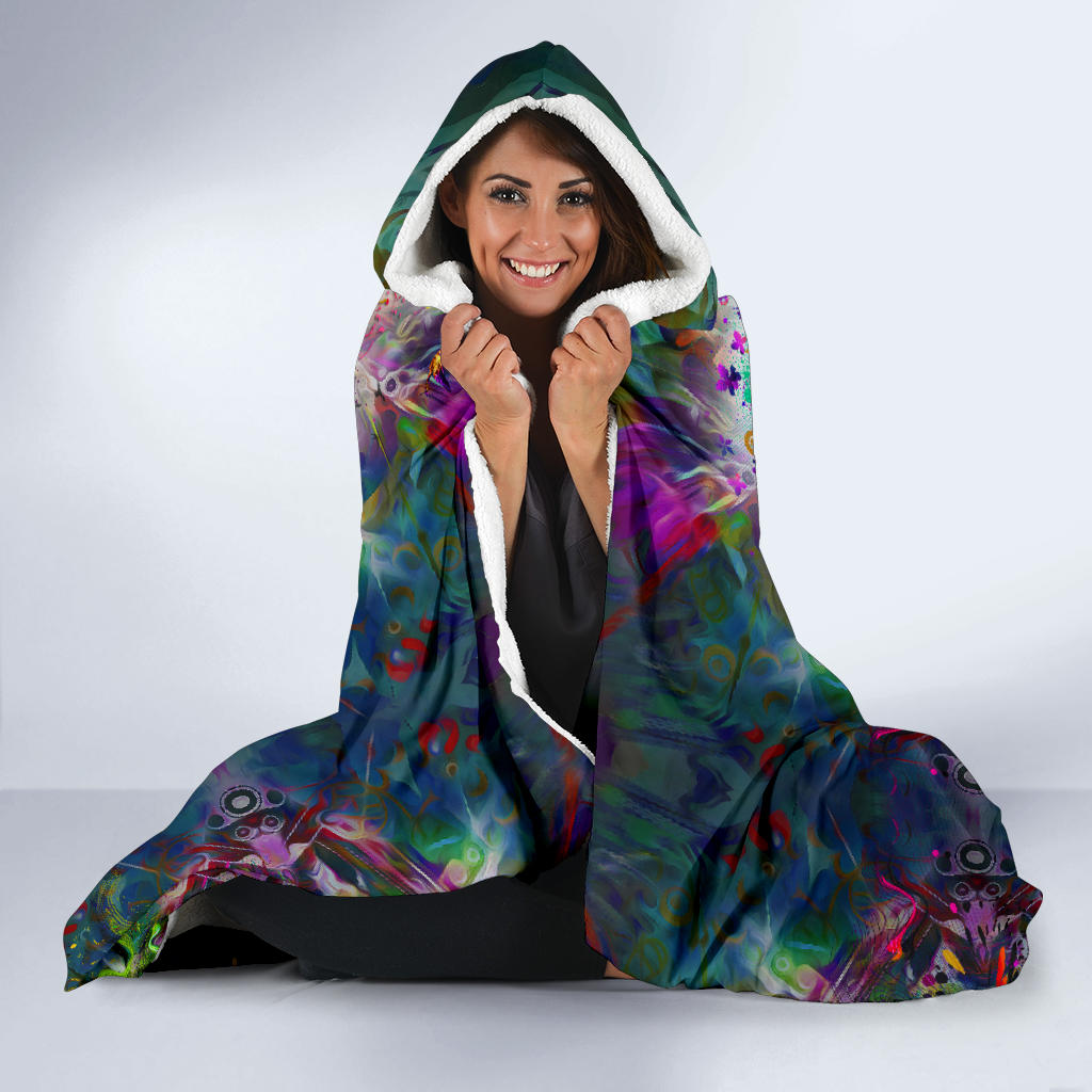 Tree of life hooded blanket