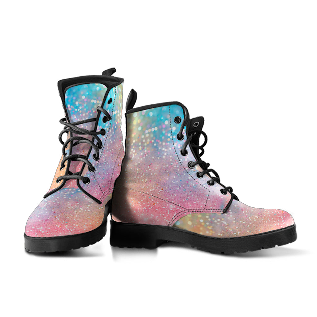 Rainbow glitter boots