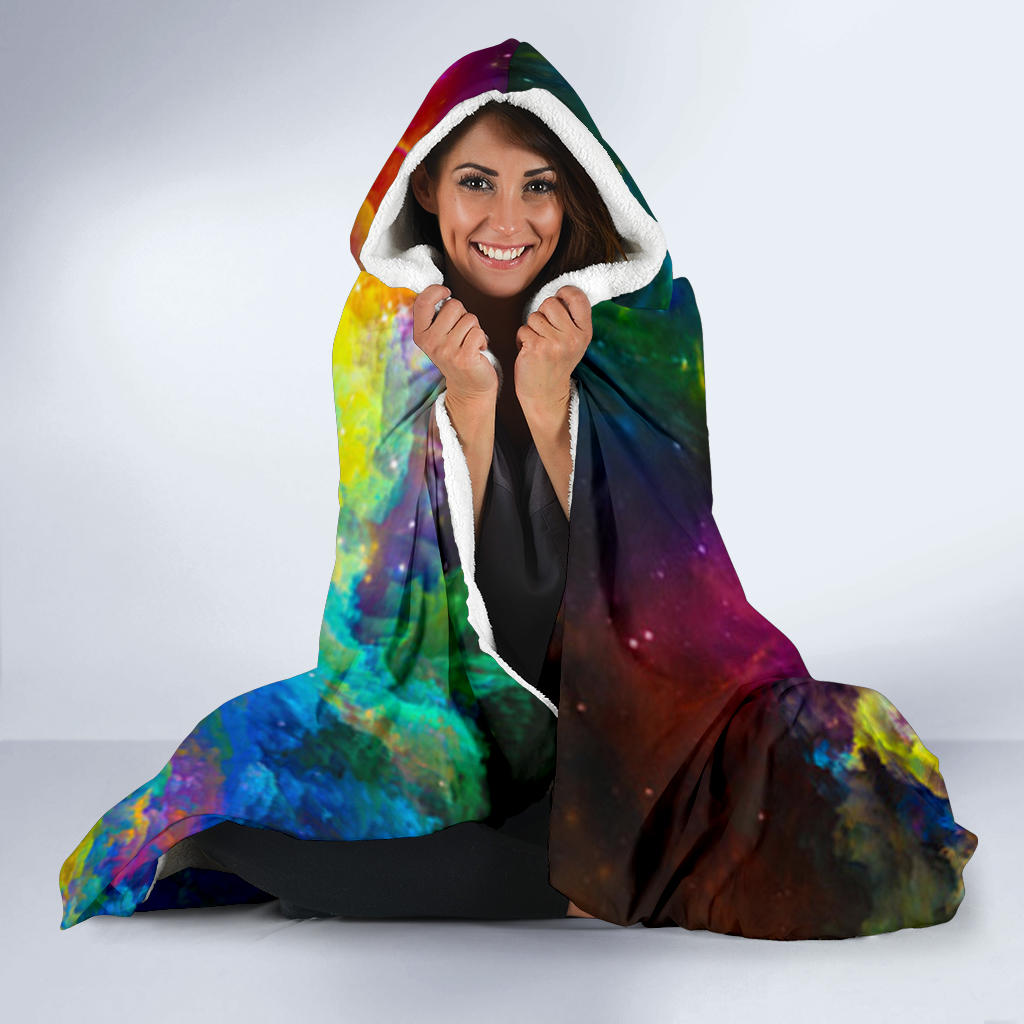 Galaxy hooded blanket