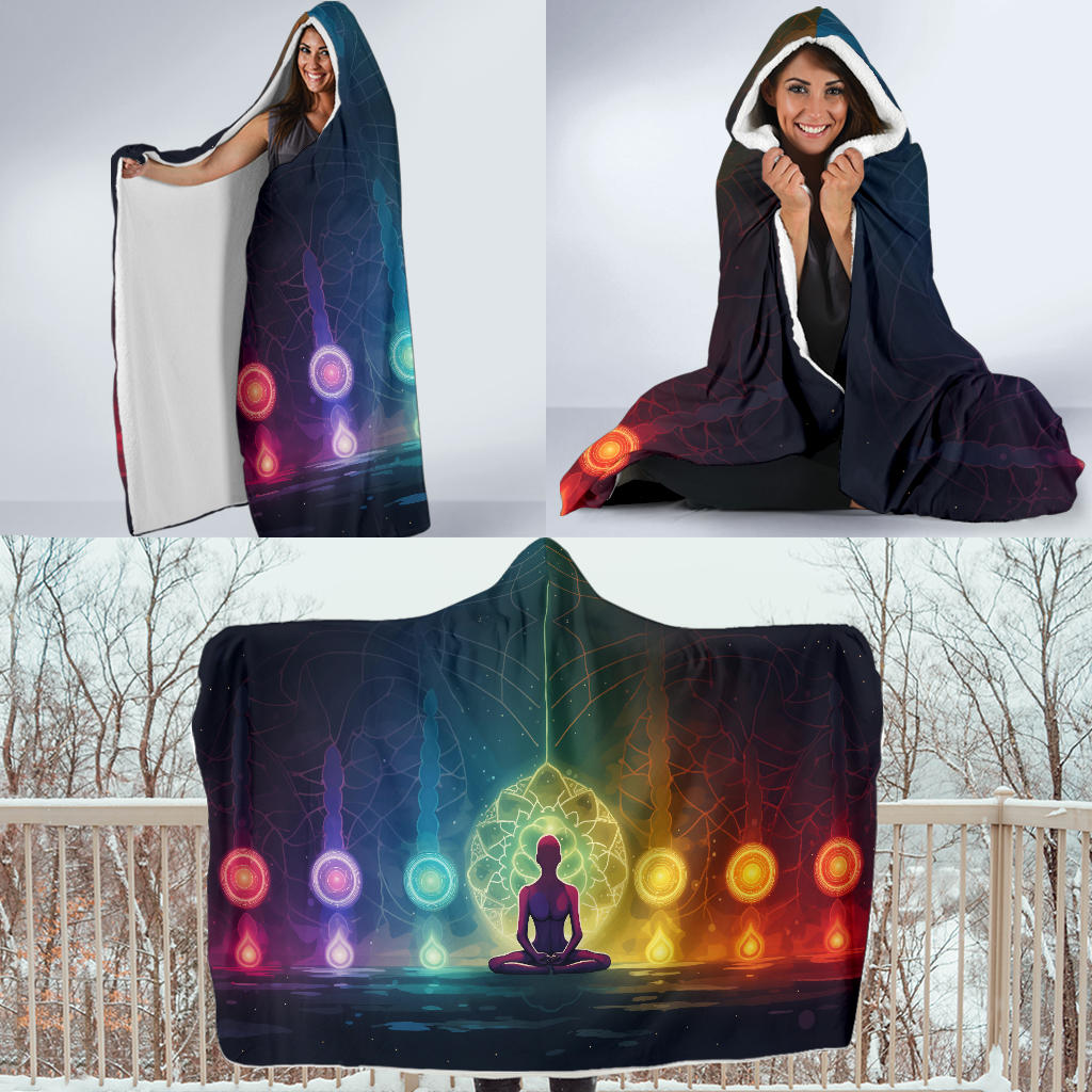 7 Chakras Hooded Blanket