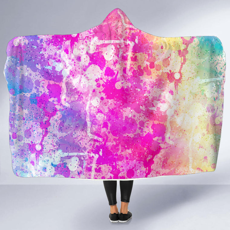 Colorful rain hooded blanket