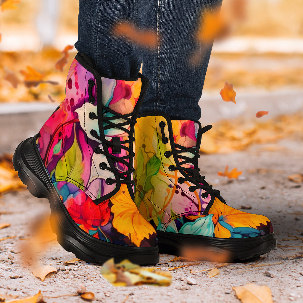 Wild Flowers Chunky Boots