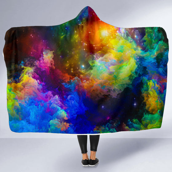 Galaxy hooded blanket