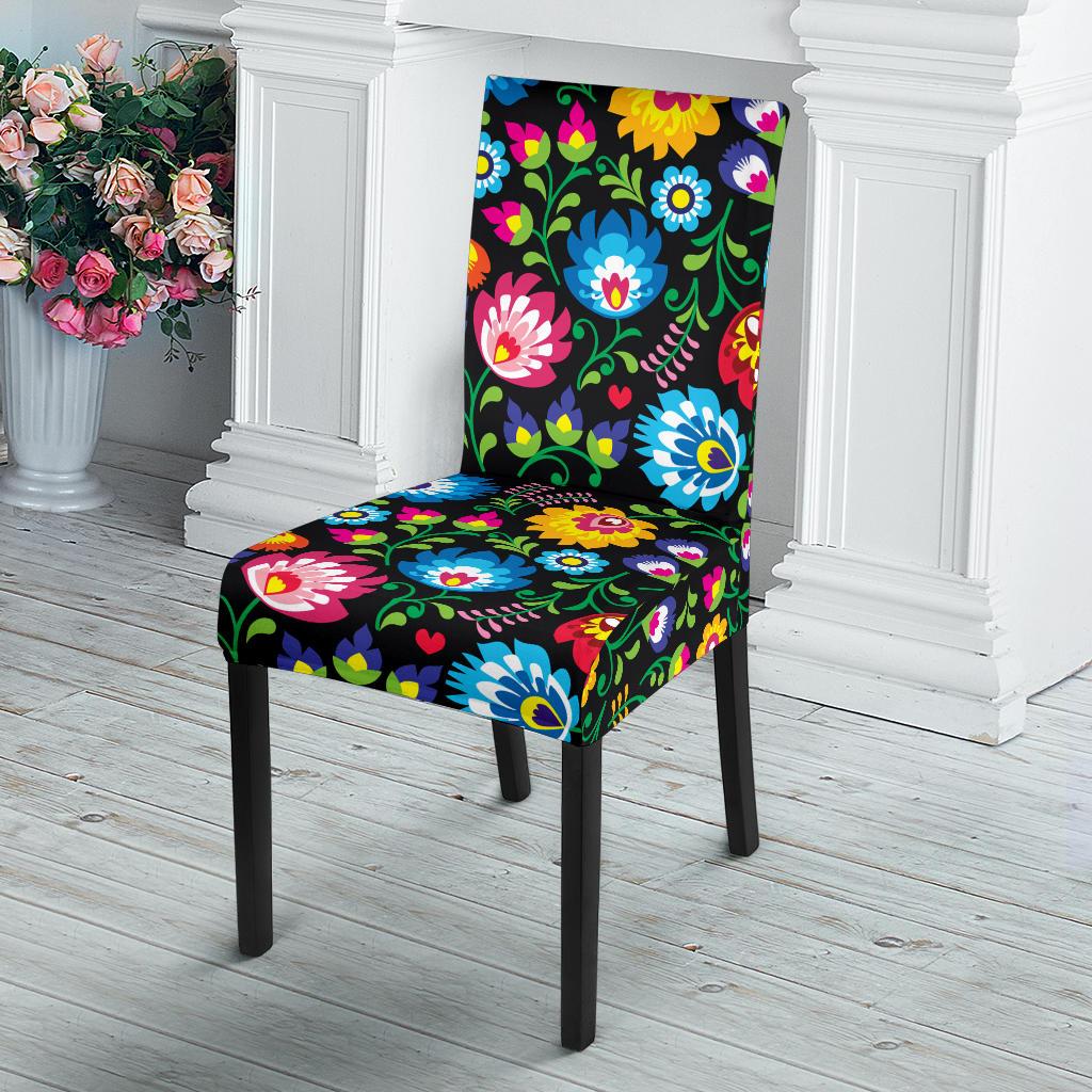 Floral dining shop chair slipcover