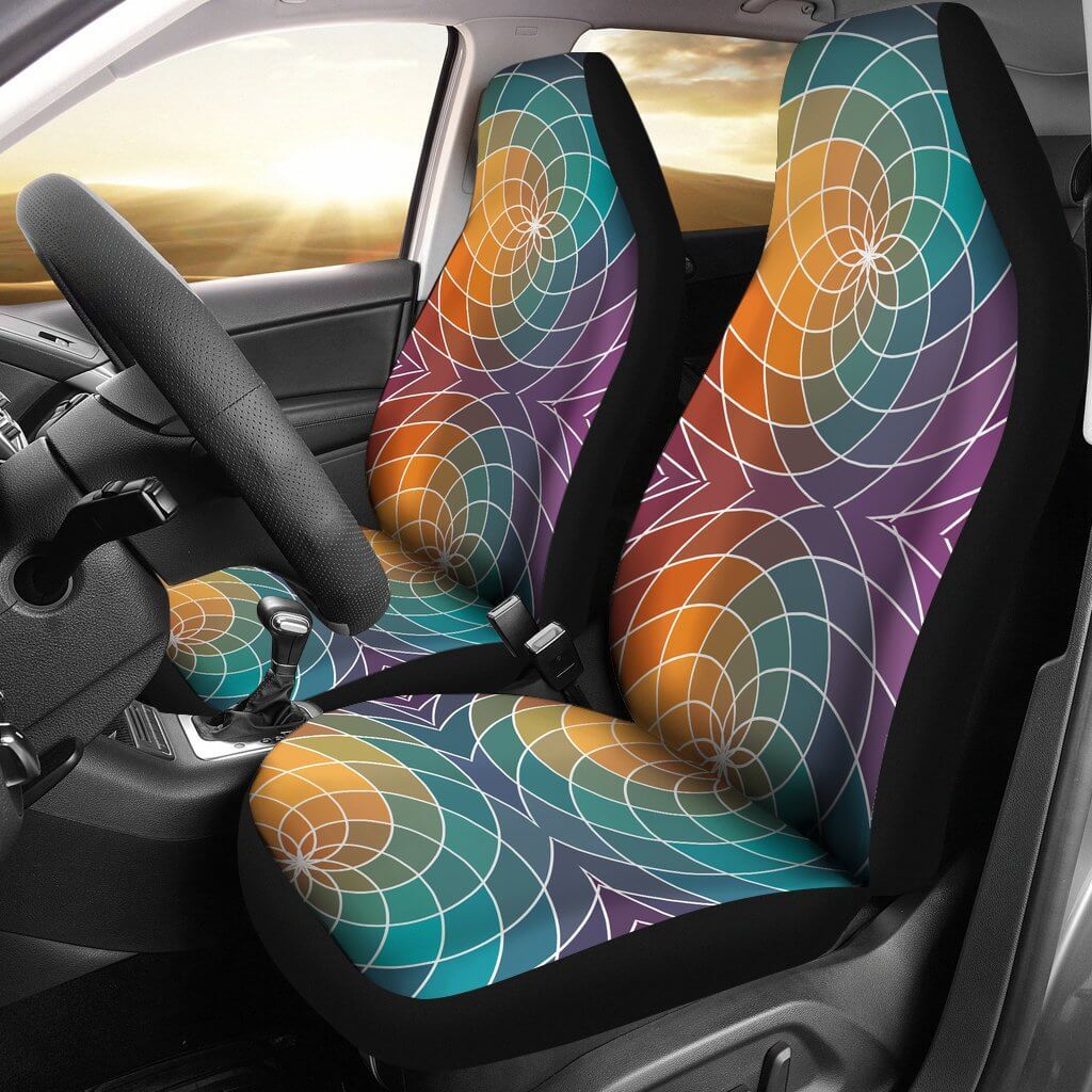 Flower Of Life Mandala Car Seat Covers