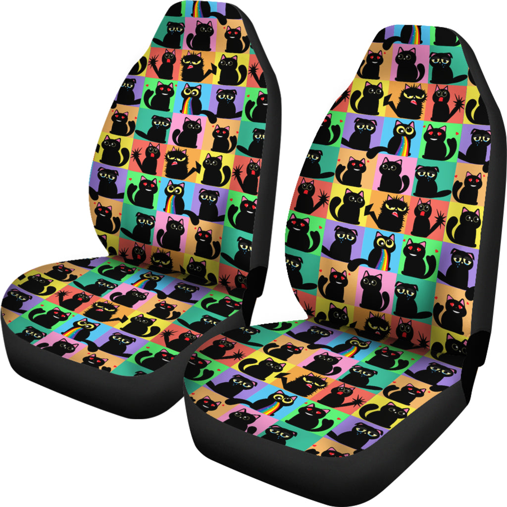 Black Cats Car Seat Covers