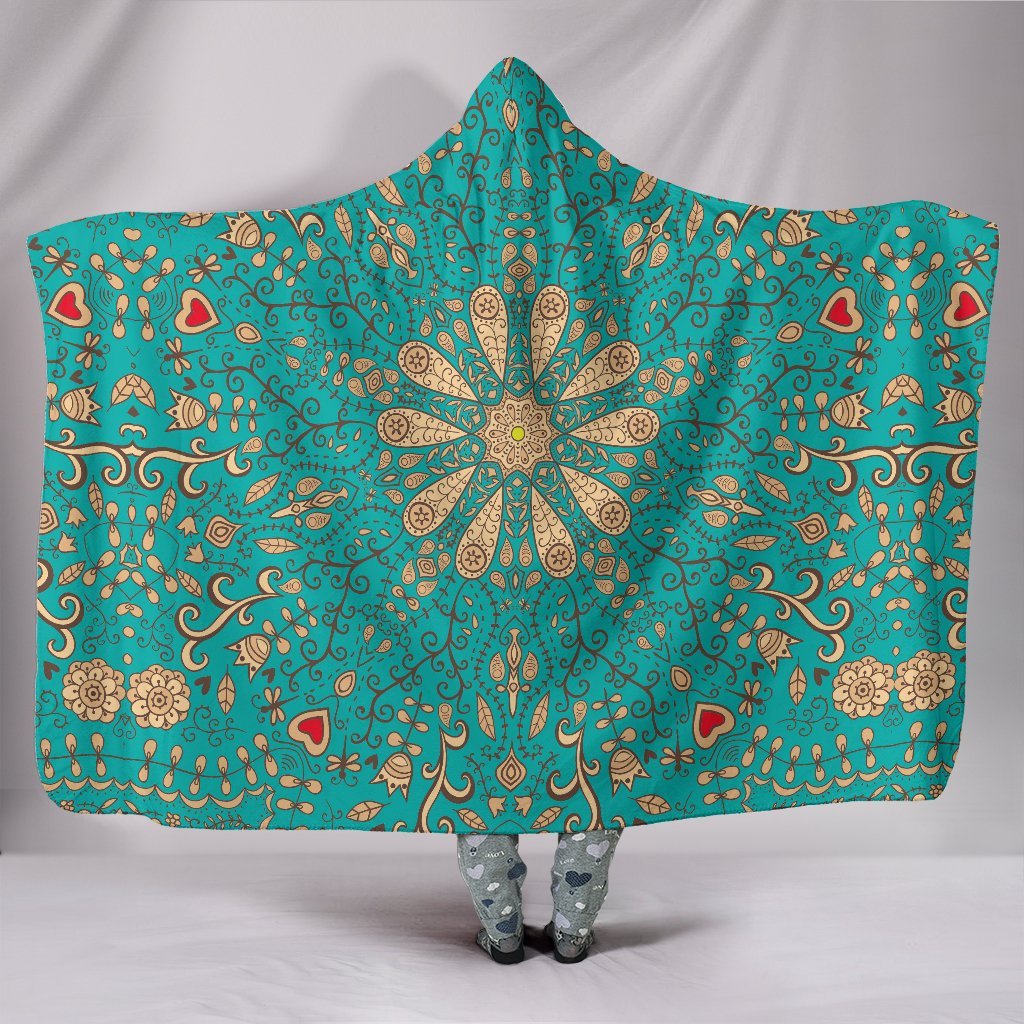 Peace Of Mind Mandala Hooded Blanket