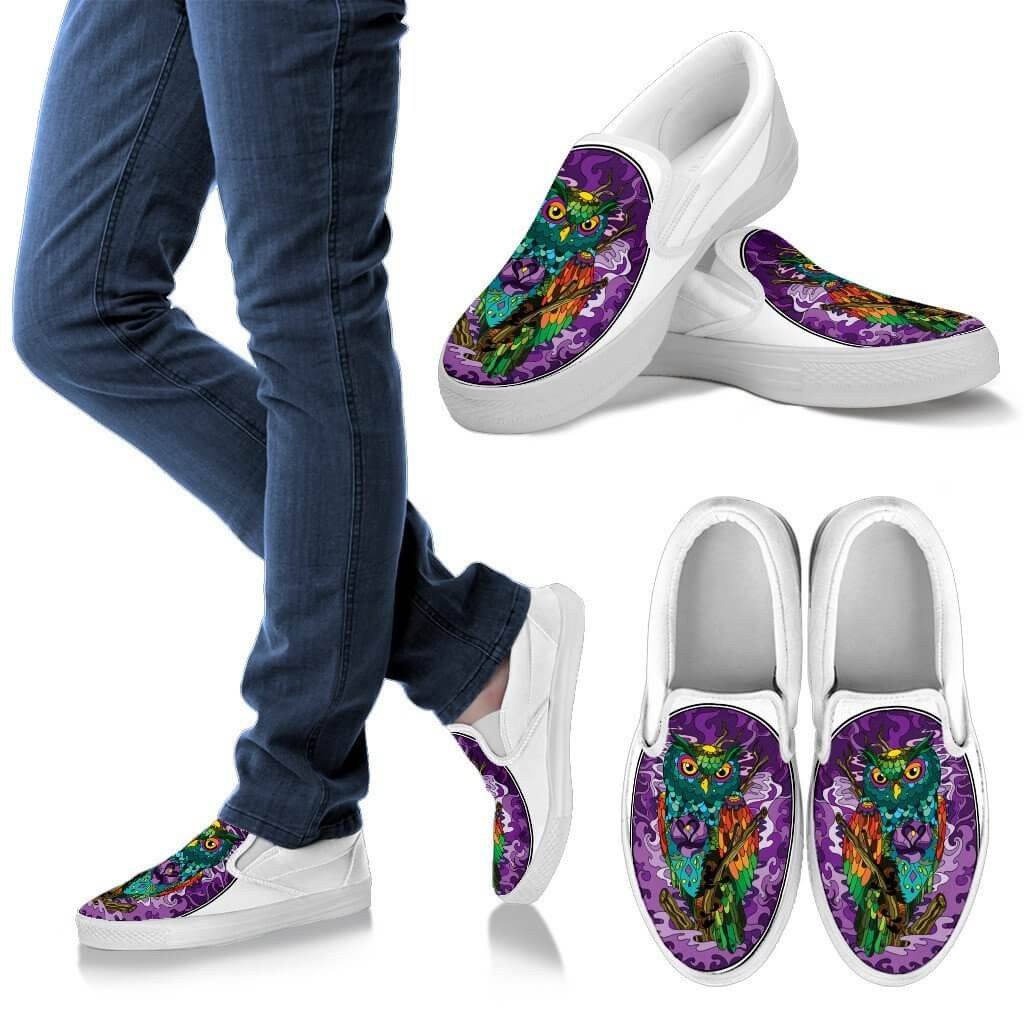 Rainbow Owl Slip On