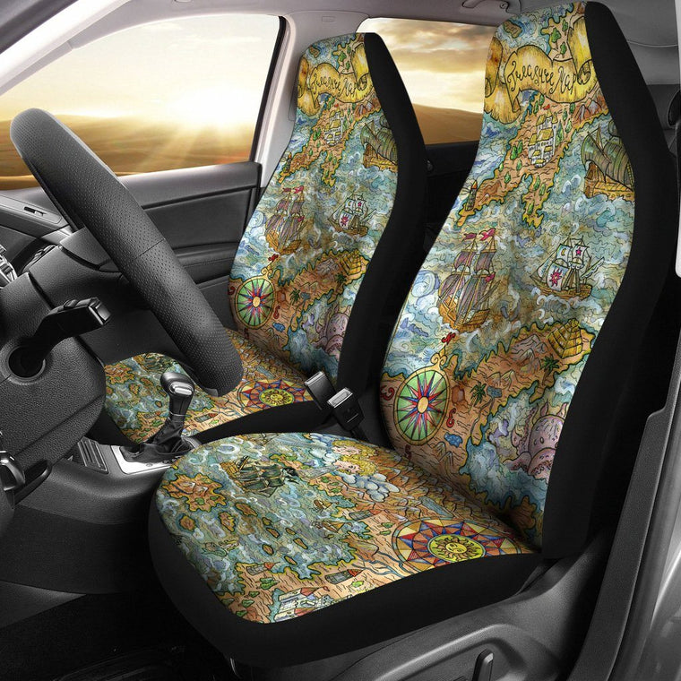 Treasure Map Car Seat Covers